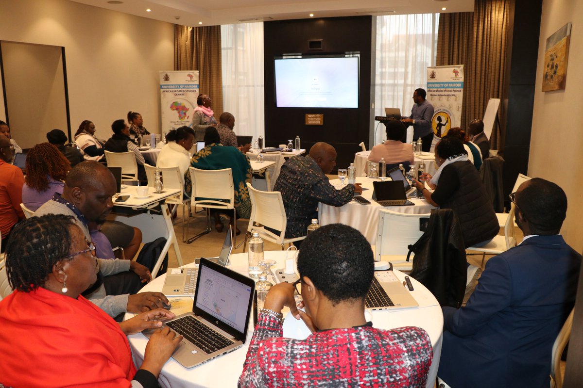 awscwil's tweet photo. Currently in a validation workshop of our recently concluded Baseline study on "Women's Participation in Leadership in Economics", a total of 1337 respondents were surveyed, including UoN Staff, Students, Alumni, Local, National, and International experts. @uonbi @coimpactcollab https://t.co/bN1HbKGJMR