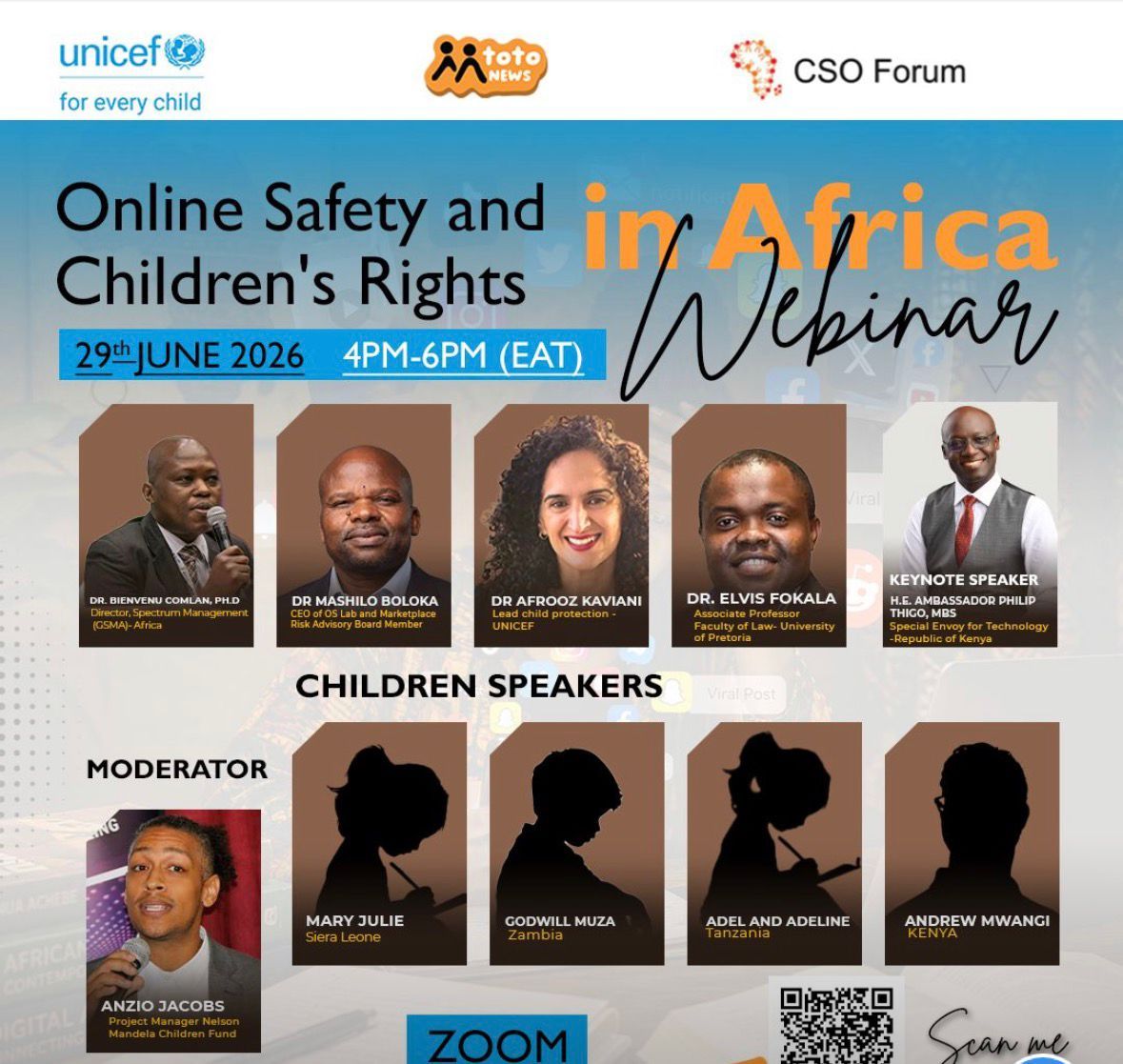 pthigo's tweet photo. 𝗖𝗵𝗶𝗹𝗱𝗿𝗲𝗻’𝘀 𝗥𝗶𝗴𝗵𝘁𝘀 𝗶𝗻 𝗔𝗳𝗿𝗶𝗰𝗮’𝘀 𝗗𝗶𝗴𝗶𝘁𝗮𝗹 𝗔𝗴𝗲

𝐈 𝐡𝐚𝐝 𝐭𝐡𝐞 𝐩𝐫𝐢𝐯𝐢𝐥𝐞𝐠𝐞 𝐨𝐟 𝐝𝐞𝐥𝐢𝐯𝐞𝐫𝐢𝐧𝐠 𝐭𝐡𝐞 𝐤𝐞𝐲𝐧𝐨𝐭𝐞 𝐚𝐭 𝐭𝐡𝐞 𝗢𝗻𝗹𝗶𝗻𝗲 𝗦𝗮𝗳𝗲𝘁𝘆 𝗮𝗻𝗱 𝗖𝗵𝗶𝗹𝗱𝗿𝗲𝗻’𝘀 𝗥𝗶𝗴𝗵𝘁𝘀 𝗶𝗻 𝗔𝗳𝗿𝗶𝗰𝗮 𝗪𝗲𝗯𝗶𝗻𝗮𝗿, 𝐜𝐨𝐧𝐯𝐞𝐧𝐞𝐝 𝐛𝐲 𝐔𝐍𝐈𝐂𝐄𝐅 𝐀𝐟𝐫𝐢𝐜𝐚, 𝐌𝐭𝐨𝐭𝐨 𝐍𝐞𝐰𝐬, 𝐭𝐡𝐞 𝐀𝐂𝐑𝐖𝐂 𝐂𝐒𝐎 𝐅𝐨𝐫𝐮𝐦, 𝐭𝐡𝐞 𝐍𝐞𝐥𝐬𝐨𝐧 𝐌𝐚𝐧𝐝𝐞𝐥𝐚 𝐂𝐡𝐢𝐥𝐝𝐫𝐞𝐧’𝐬 𝐅𝐮𝐧𝐝, 𝐚𝐧𝐝 𝐭𝐡𝐞 𝐀𝐟𝐫𝐢𝐜𝐚 𝐓𝐚𝐬𝐤𝐟𝐨𝐫𝐜𝐞 𝐨𝐧 𝐂𝐡𝐢𝐥𝐝 𝐎𝐧𝐥𝐢𝐧𝐞 𝐏𝐫𝐨𝐭𝐞𝐜𝐭𝐢𝐨𝐧.

𝐓𝐡𝐞 𝐝𝐢𝐬𝐜𝐮𝐬𝐬𝐢𝐨𝐧 𝐛𝐫𝐨𝐮𝐠𝐡𝐭 𝐭𝐨𝐠𝐞𝐭𝐡𝐞𝐫 𝐯𝐨𝐢𝐜𝐞𝐬 𝐟𝐫𝐨𝐦 𝐚𝐜𝐫𝐨𝐬𝐬 𝐜𝐡𝐢𝐥𝐝 𝐩𝐫𝐨𝐭𝐞𝐜𝐭𝐢𝐨𝐧, 𝐥𝐚𝐰, 𝐭𝐞𝐜𝐡𝐧𝐨𝐥𝐨𝐠𝐲, 𝐀𝐈, 𝐝𝐢𝐠𝐢𝐭𝐚𝐥 𝐫𝐢𝐠𝐡𝐭𝐬, 𝐚𝐧𝐝 𝐩𝐨𝐥𝐢𝐜𝐲, 𝐚𝐥𝐨𝐧𝐠𝐬𝐢𝐝𝐞 𝐲𝐨𝐮𝐧𝐠 𝐬𝐩𝐞𝐚𝐤𝐞𝐫𝐬 𝐟𝐫𝐨𝐦 𝐒𝐢𝐞𝐫𝐫𝐚 𝐋𝐞𝐨𝐧𝐞, 𝐙𝐚𝐦𝐛𝐢𝐚, 𝐓𝐚𝐧𝐳𝐚𝐧𝐢𝐚, 𝐚𝐧𝐝 𝐊𝐞𝐧𝐲𝐚.

𝐂𝐡𝐢𝐥𝐝𝐫𝐞𝐧 𝐦𝐮𝐬𝐭 𝐛𝐞 𝐩𝐫𝐨𝐭𝐞𝐜𝐭𝐞𝐝 𝐨𝐧𝐥𝐢𝐧𝐞, 𝐛𝐞 𝐡𝐞𝐚𝐫𝐝, 𝐢𝐧𝐜𝐥𝐮𝐝𝐞𝐝 𝐚𝐧𝐝 𝐞𝐦𝐩𝐨𝐰𝐞𝐫𝐞𝐝 𝐭𝐨 𝐬𝐡𝐚𝐩𝐞 𝐭𝐡𝐞 𝐝𝐢𝐠𝐢𝐭𝐚𝐥 𝐬𝐩𝐚𝐜𝐞𝐬 𝐭𝐡𝐞𝐲 𝐢𝐧𝐡𝐞𝐫𝐢𝐭.

𝐀𝐬 𝐀𝐟𝐫𝐢𝐜𝐚 𝐞𝐦𝐛𝐫𝐚𝐜𝐞𝐬 𝐀𝐈 𝐚𝐧𝐝 𝐝𝐢𝐠𝐢𝐭𝐚𝐥 𝐭𝐫𝐚𝐧𝐬𝐟𝐨𝐫𝐦𝐚𝐭𝐢𝐨𝐧, 𝐜𝐡𝐢𝐥𝐝𝐫𝐞𝐧’𝐬 𝐫𝐢𝐠𝐡𝐭𝐬, 𝐬𝐚𝐟𝐞𝐭𝐲, 𝐝𝐢𝐠𝐧𝐢𝐭𝐲, 𝐩𝐫𝐢𝐯𝐚𝐜𝐲, 𝐥𝐚𝐧𝐠𝐮𝐚𝐠𝐞𝐬, 𝐚𝐧𝐝 𝐰𝐞𝐥𝐥-𝐛𝐞𝐢𝐧𝐠 𝐦𝐮𝐬𝐭 𝐬𝐢𝐭 𝐚𝐭 𝐭𝐡𝐞 𝐜𝐞𝐧𝐭𝐞𝐫 𝐨𝐟 𝐩𝐨𝐥𝐢𝐜𝐲, 𝐢𝐧𝐧𝐨𝐯𝐚𝐭𝐢𝐨𝐧, 𝐚𝐧𝐝 𝐩𝐥𝐚𝐭𝐟𝐨𝐫𝐦 𝐝𝐞𝐬𝐢𝐠𝐧.

𝐓𝐡𝐞 𝐟𝐮𝐭𝐮𝐫𝐞 𝐨𝐟 𝐭𝐡𝐞 𝐢𝐧𝐭𝐞𝐫𝐧𝐞𝐭 𝐢𝐧 𝐀𝐟𝐫𝐢𝐜𝐚 𝐦𝐮𝐬𝐭 𝐛𝐞 𝐛𝐮𝐢𝐥𝐭 𝐰𝐢𝐭𝐡 𝐜𝐡𝐢𝐥𝐝𝐫𝐞𝐧, 𝐧𝐨𝐭 𝐨𝐧𝐥𝐲 𝐟𝐨𝐫 𝐭𝐡𝐞𝐦.

@MamaRachelRuto @MtotoNews @UNICEFKenya @UNICEF @NelsonMandela
