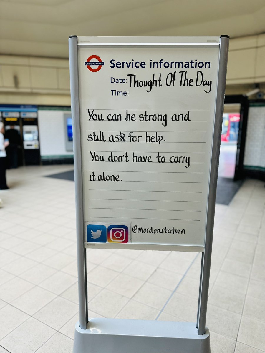 MordenStation's tweet photo. Tuesday 30th June 2026 Thought Of The Day From Morden Underground Station https://t.co/Lv2tN5XOEM
