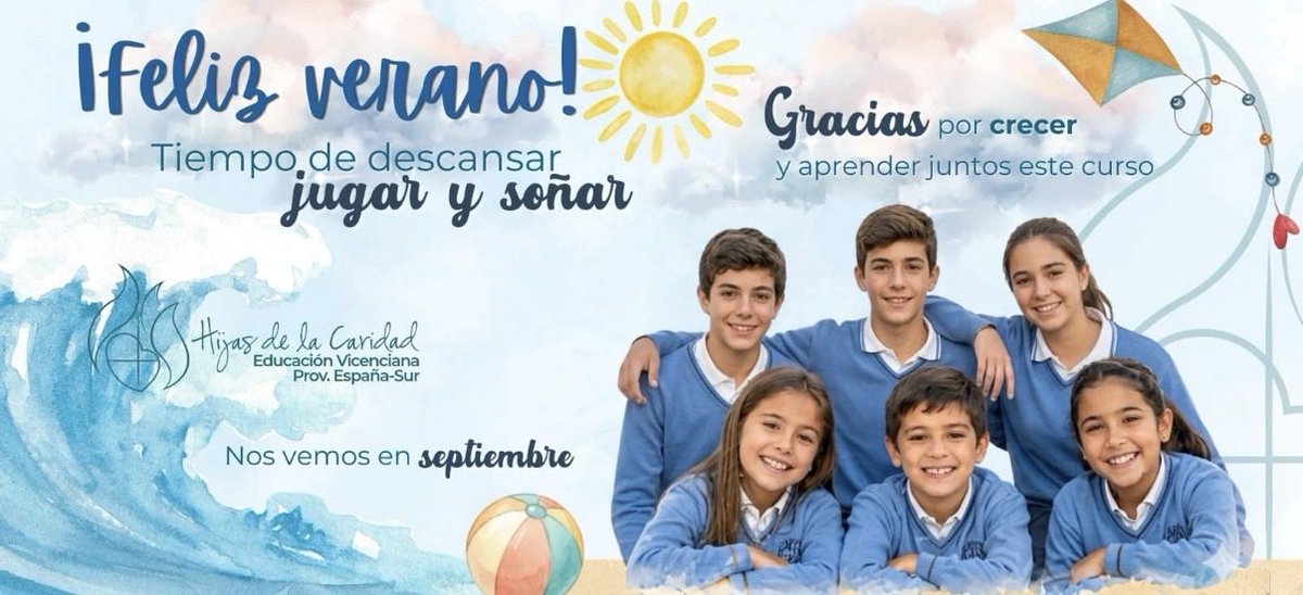 VirgenCentro's tweet photo. ¡FELIZ VERANO!
Un año en el que la educación y el cuidado se han vuelto a unir para acompañar a nuestro alumnado en cada paso de su crecimiento. Queremos agradecer de corazón la confianza, el compromiso y el cariño de toda nuestra gran comunidad educativa. https://t.co/aPfjbhuIXz