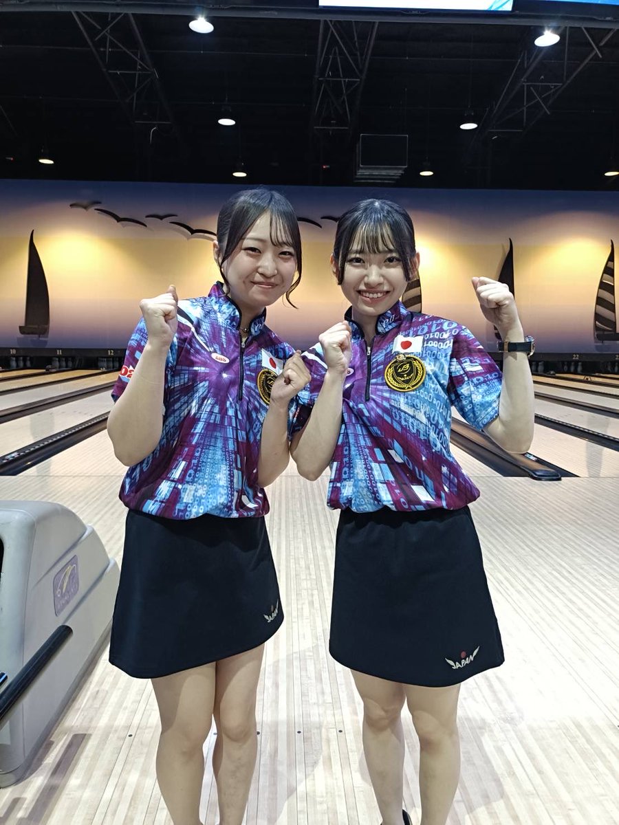 JAPANBOWLING's tweet photo. #パーフェクトジャパン 🎳参戦中！
2026世界ユースボウリング選手権

女子ダブルス予選
2チームとも予選突破しました！
🇯🇵田口みちる&amp;渡邉陽　6位通過
🇯🇵近藤眞桜&amp;渡辺希哩　10位通過

next round マッチプレーラウンドロビンは
7/1 午後に行われます。
応援よろしくお願いします。 https://t.co/ZHHLNT2Qam