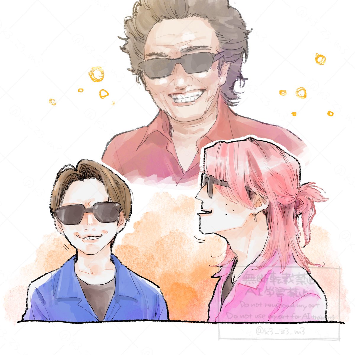 k3_z3_m3's tweet photo. #2026年自分が選ぶ今年上半期の４枚
枚数めっちゃ少ないんだけど普段描かない人たちを描けて楽しかったな〜 https://t.co/Q3704iCOeV