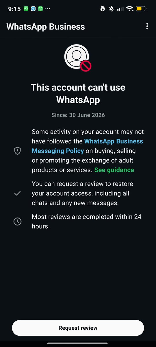dinzzylb's tweet photo. @WhatsApp Am i the only one selling Adult products on WhatsApp? You people should stop this banning of accounts https://t.co/g6s2WVtbus