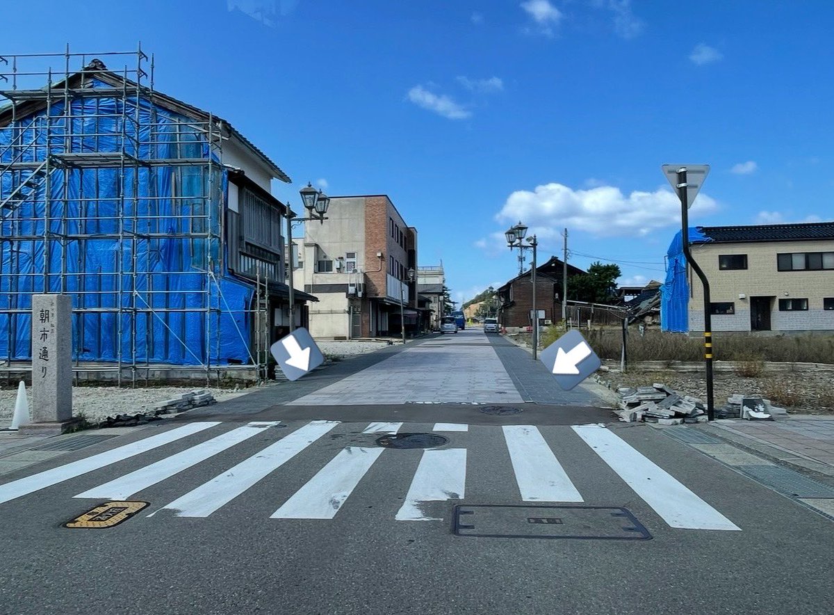 marika_yuzu's tweet photo. In his segment on #newsevery , Yuzu visited the original Wajima Morning Market site.
The stalls used to line both sides of the street (dark grey area). It’s scheduled to reopen in 2030; that’s 4 more years.
Thank you Yuzu for the update on the region.

📷 taken Oct2025
#羽生結弦 https://t.co/i2YeMuPndC
