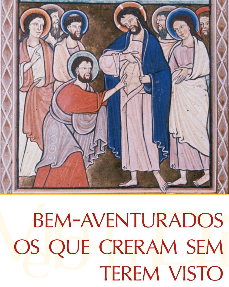 vaticannews_pt's tweet photo. Os outros discípulos contaram-lhe depois:
"Vimos o Senhor!".
Mas Tomé disse-lhes:
"Se eu não vir a marca dos pregos em suas mãos,
se eu não puser o dedo nas marcas dos pregos
e não puser a mão no seu lado, não acreditarei."

#EvangelhodeHoje Jo 20,24-29
https://t.co/fl82ENNgBd https://t.co/0YicUDznML
