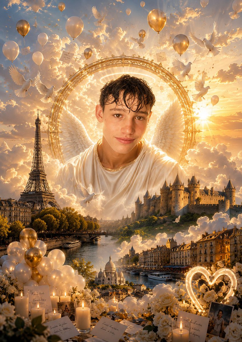 JusticelouisCTO's tweet photo. Our thoughts are with Louis, his family, and everyone coming together in peace and remembrance.

From Carcassonne to Narbonne, to Paris, every balloon, and every message carried into the sky is a reminder that love outlives loss and memories never fade.

May this tribute bring comfort, unity, and hope. 

🕊️🤍🇫🇷 #Louis #JusticeForLouis