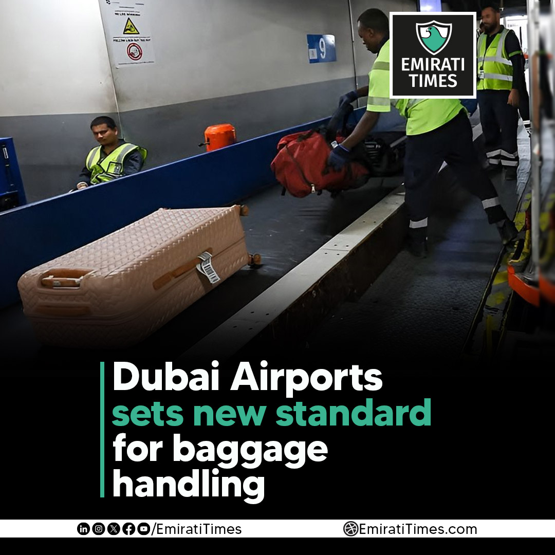 EmiratiTimes's tweet photo. Dubai Airports handled more than 50,000 checked baggage items at DXB in a single day with zero mishandling, achieving a 99.996% success rate.
https://t.co/NehuWklarS
#DubaiAirports #BaggageHandling #CheckedBaggage #EmiratiTimes #DXBZeroWeek
@DubaiAirports @DXB https://t.co/SazzdF8xZA