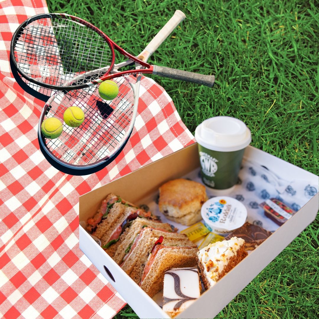 CentenaryLounge's tweet photo. Tennis fever is sweeping the nation as Wimbledon gets underway! 🎾
If you're travelling to London to soak up the action, make the journey special with a delicious boxed afternoon tea from Centenary Lounge. Sit back, relax &amp; indulge in a classic treat while you travel to SW19. 🚆 https://t.co/q4vBa6wCTj