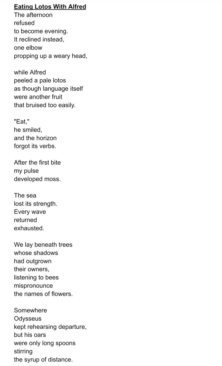 thedevilstuna's tweet photo. @TopTweetTuesday @MatthewMCSmith 

I've spent a few days immersing myself in Tennyson, a poet I'd not read in depth before. So here's my (longer than usual so long I couldn't get it in one image!) effort Eating Lotos With Alfred.

#tennyson
#poetrycommunity
#toptweettuesday https://t.co/EnBvMNUbHG