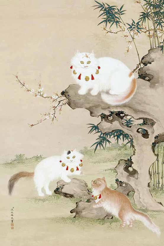 artenpedia's tweet photo. Cats Among Bamboo - Shen Zhenlin (19th century) https://t.co/sPlZpUJcVB