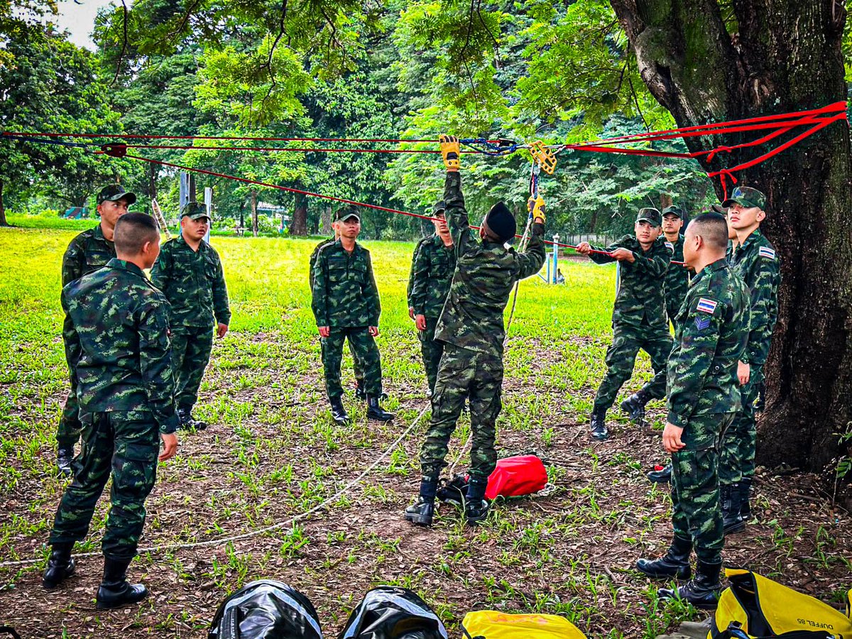 army2pr's tweet photo. มณฑลทหารบกที่ 24 จัดการฝึกเฉพาะหน้าที่สำหรับทหารใหม่ ผลัดที่ 1 ประจำปี 2569 ด้านการป้องกันและบรรเทาสาธารณภัย เพื่อเสริมสร้างความรู้ ทักษะ และขีดความสามารถในการปฏิบัติภารกิจช่วยเหลือประชาชนเมื่อเกิดสาธารณภัย
#น้องคนเล็ก #BootCamp169 #RTA #ยกระดับการฝึก https://t.co/Q1DaiOcXDa