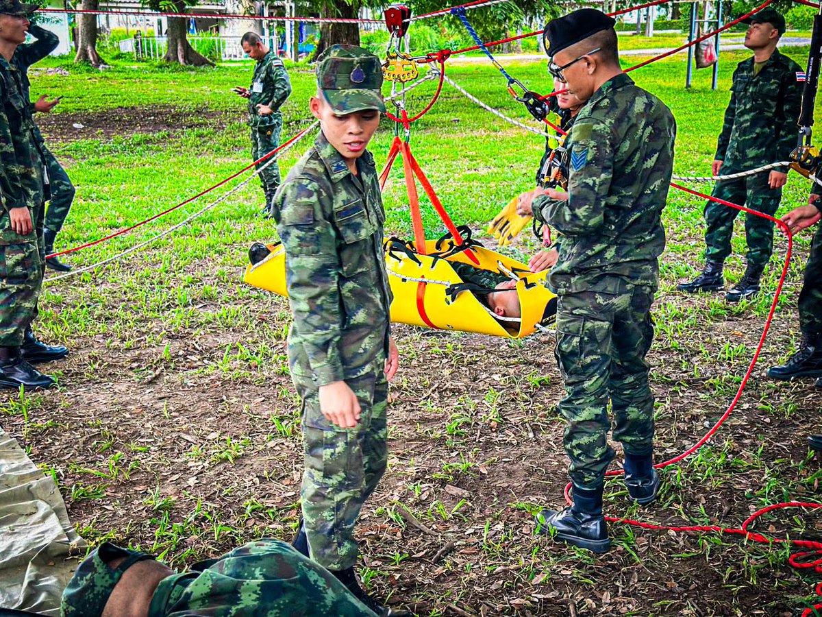 army2pr's tweet photo. มณฑลทหารบกที่ 24 จัดการฝึกเฉพาะหน้าที่สำหรับทหารใหม่ ผลัดที่ 1 ประจำปี 2569 ด้านการป้องกันและบรรเทาสาธารณภัย เพื่อเสริมสร้างความรู้ ทักษะ และขีดความสามารถในการปฏิบัติภารกิจช่วยเหลือประชาชนเมื่อเกิดสาธารณภัย
#น้องคนเล็ก #BootCamp169 #RTA #ยกระดับการฝึก https://t.co/Q1DaiOcXDa