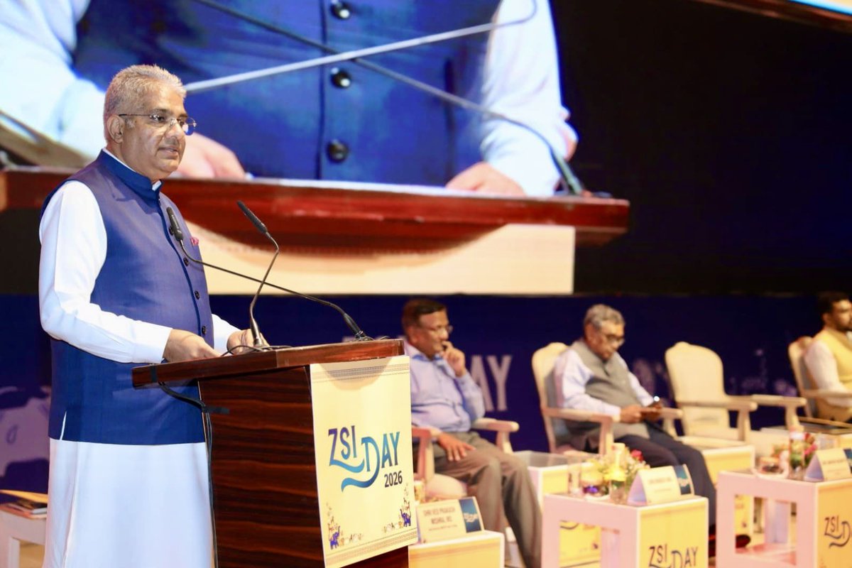 byadavbjp's tweet photo. Addressed the inaugural session of the Animal Taxonomy Summit to mark 111th Foundation Day of @ZoologicalI, in Kolkata today, along with West Bengal minister Dr @swapan55.

Under the leadership of PM Shri @narendramodi ji, environmental governance has evolved from a regulatory framework to a proactive development model integrating conservation with economic progress.

Documenting India's faunal diversity is fundamental to conservation, as species cannot be protected unless they are scientifically identified and documented. 

The work of the Zoological Survey of India has helped us understand, protect, and celebrate this extraordinary natural heritage.