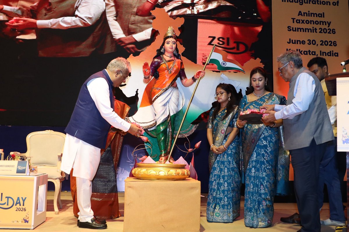 byadavbjp's tweet photo. Addressed the inaugural session of the Animal Taxonomy Summit to mark 111th Foundation Day of @ZoologicalI, in Kolkata today, along with West Bengal minister Dr @swapan55.

Under the leadership of PM Shri @narendramodi ji, environmental governance has evolved from a regulatory framework to a proactive development model integrating conservation with economic progress.

Documenting India's faunal diversity is fundamental to conservation, as species cannot be protected unless they are scientifically identified and documented. 

The work of the Zoological Survey of India has helped us understand, protect, and celebrate this extraordinary natural heritage.