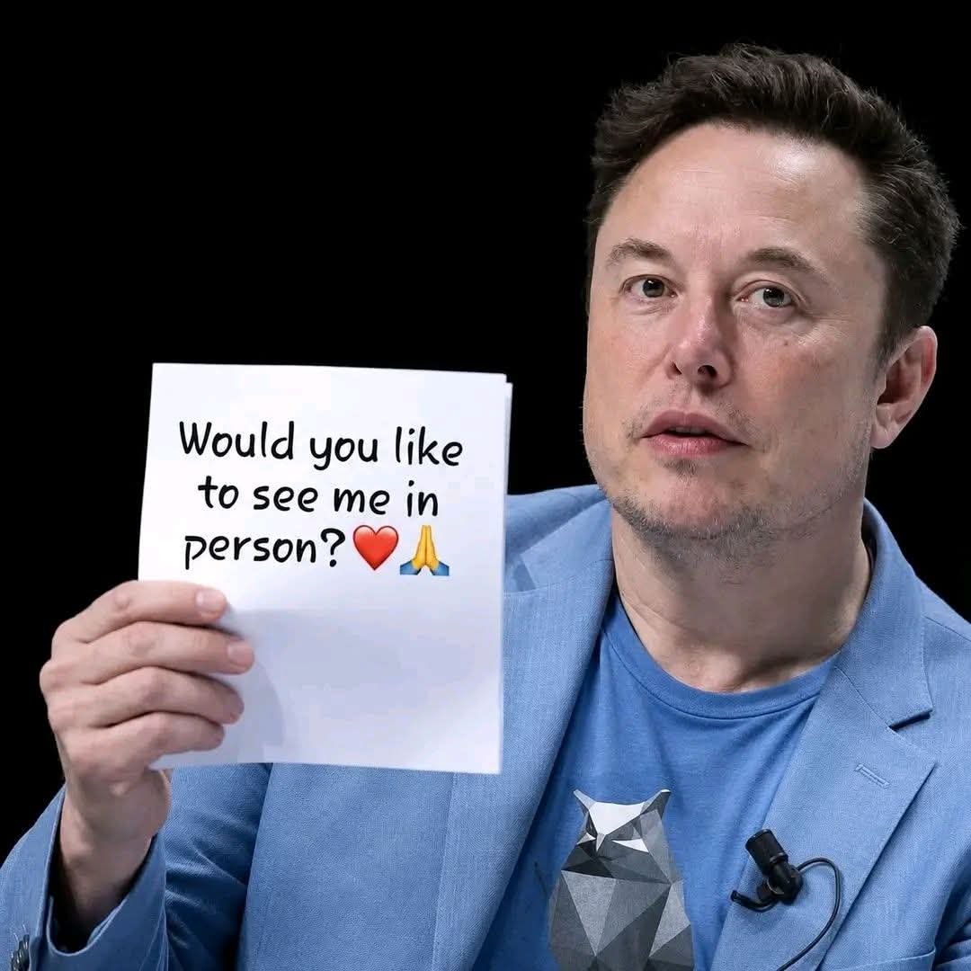 ReveeTesla10493's tweet photo. 🚀 Elon Just Asked You This...

Would you like to meet Elon Musk in person? 🤔

A) Absolutely! 🚀
B) Maybe, depends on the reason 🤷
C) Only for business 💼
D) No thanks 😅 https://t.co/Y4pYRSXPEF