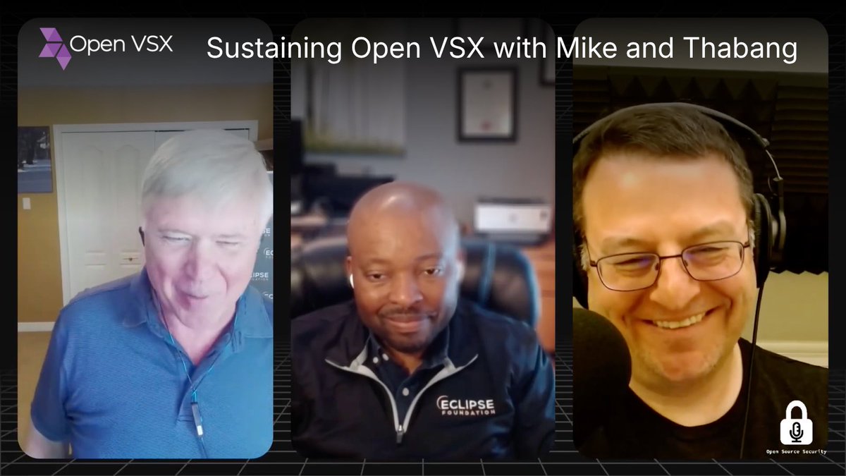 openvsx's tweet photo. In this interview, @mmilinkov and @t_mashologu discuss how the @EclipseFdn is scaling operations, investing in security, and introducing a commercial model designed to preserve open access for developers while supporting long-term sustainability.
💻 Watch: https://t.co/U5OsEaE4hX https://t.co/FkmTGn6XQt