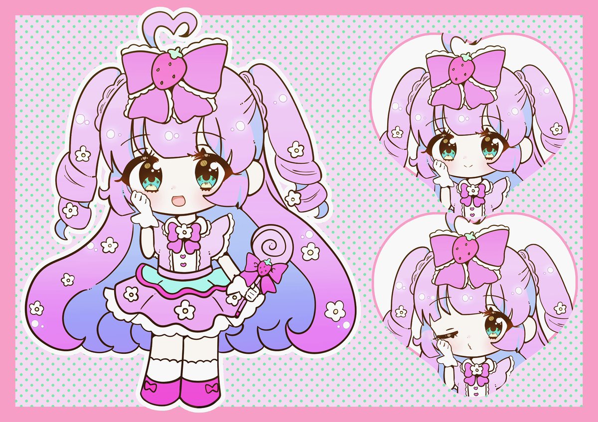 mikuri_minu's tweet photo. 🩷🍓🐈

 #今月描いた絵を晒そう https://t.co/dGlB1p5zc6