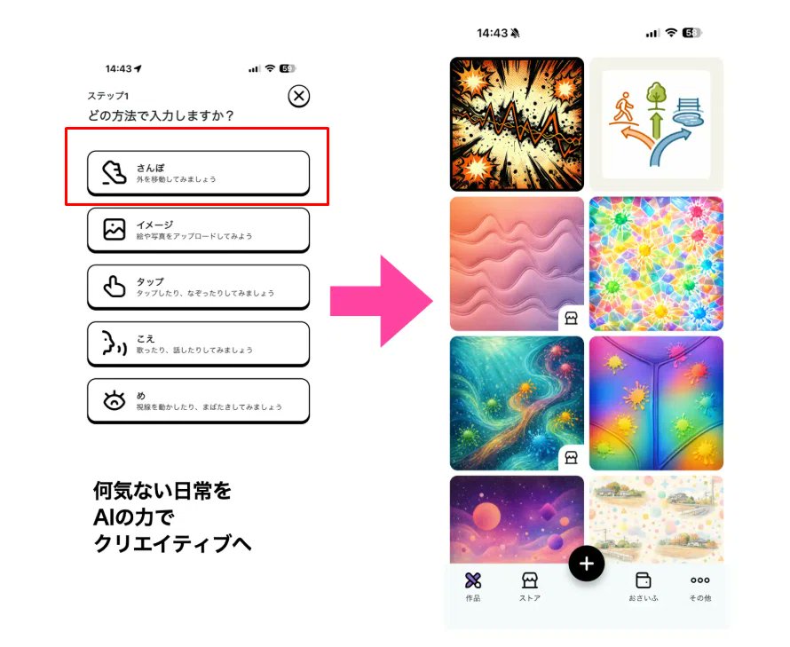 Poteer_AI's tweet photo. 👣6月の「さんぽ」月間が終了👣
たくさんの方に「さんぽ」機能を楽しんでいただき、本当にありがとうございました✨

歩いた軌跡から、世界にひとつだけのアートが生まれるPoteerの「さんぽ」🚶‍♂️
作品紹介はひと区切りとなりますが、「さんぽ」機能はこれからもアプリでお楽しみいただけます🎨
#Poteer https://t.co/f30Oj6W85t