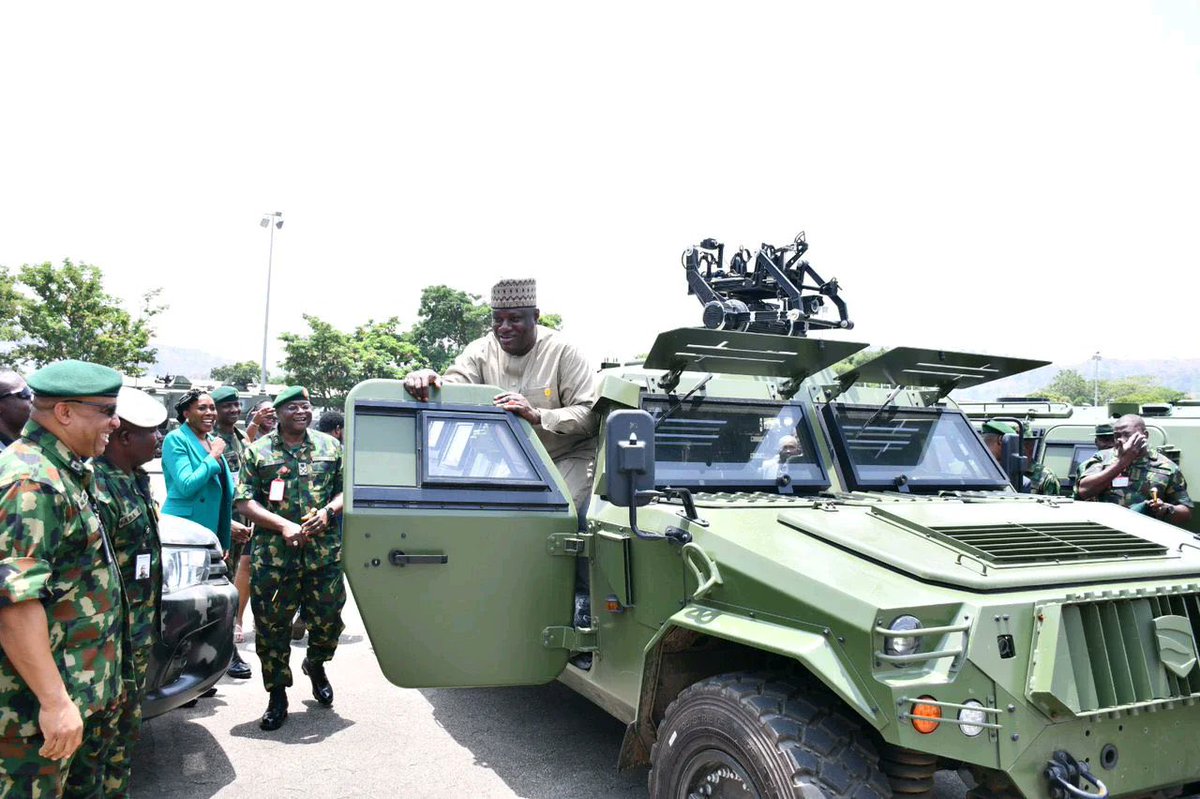 DefenseNigeria's tweet photo. EPAIL Nigeria successfully reverse engineered and mass produced the Chinese Dong Feng CSK-131 Mengshi armored vehicle, under the designate EP 2063 NG01 Protective Assault Vehicle at their facility in Mowe, Ogun State.

With local production capacity, this should be the most widely deployed light armoured vehicle in service with Nigerian frontline troops, unless cost is a limiting factor. The Toyota 4x4 pickups more commonly associated with local militias should be a rare sight within Nigerian Army frontline units.