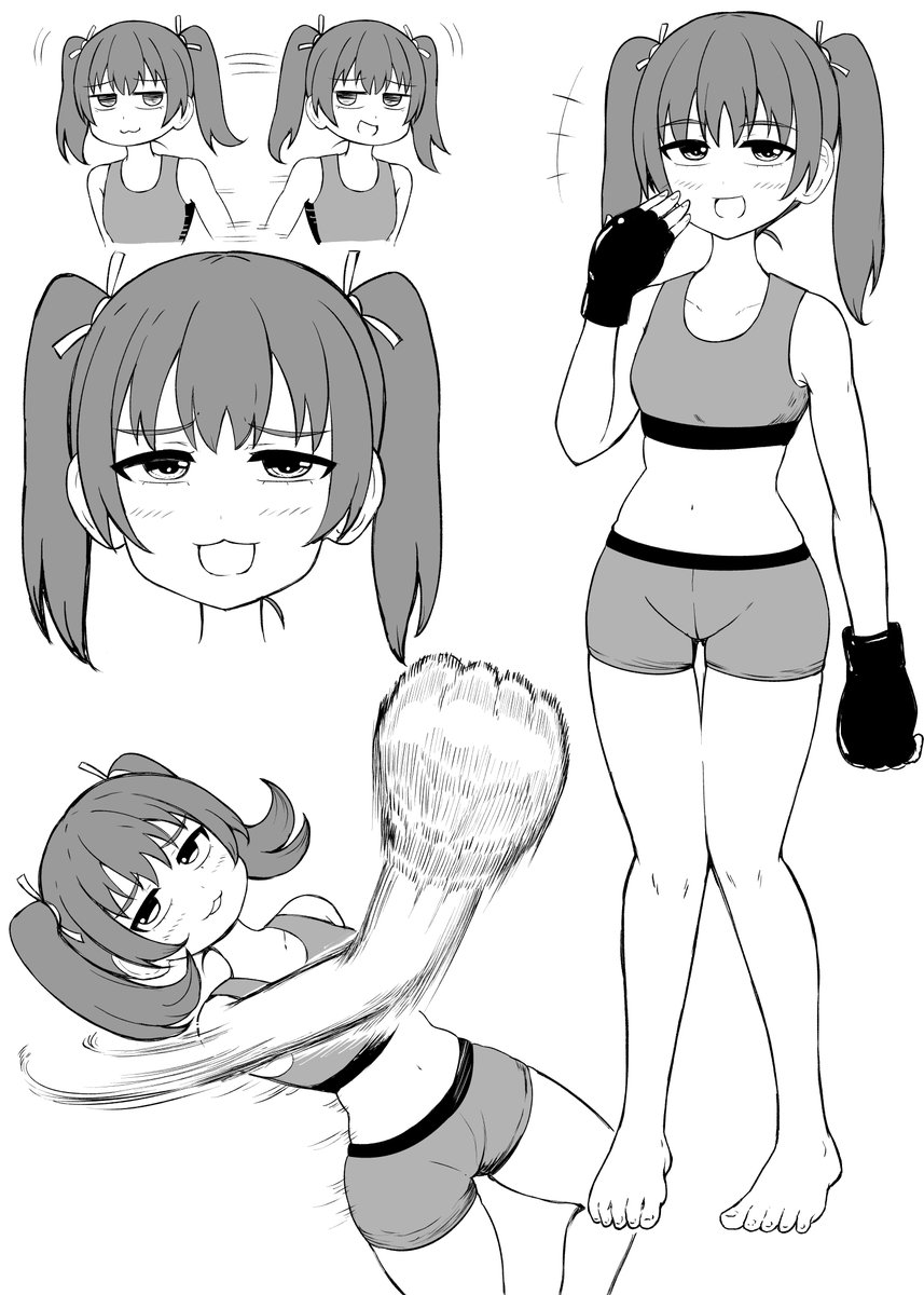 suzusima's tweet photo. 格闘マンガにいつか出そうと思ってたキャラの絵まとめ その1 https://t.co/vH1ql0aQS3