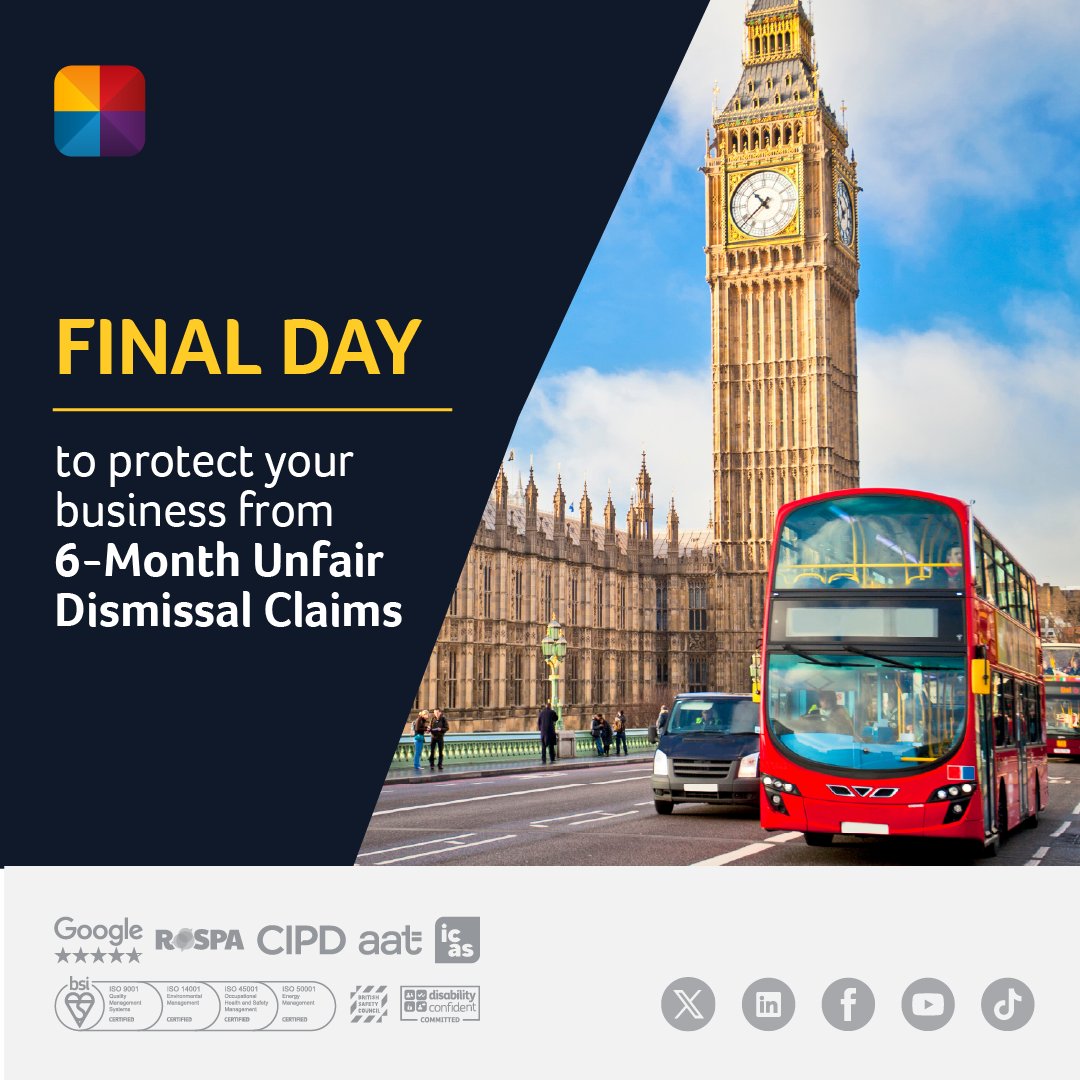 Croner's tweet photo. Are your probation periods updated?

With unfair dismissal rights kick in at 6 months instead of 2 years for staff starting 1st July, outdated contracts are a major liability.

Next Steps

✅ Visit: https://t.co/mjkVzy5gAx.
✅ Call Croner: 0800 092 3803

#EmploymentRightsBill #HR https://t.co/WHss77Rz0W