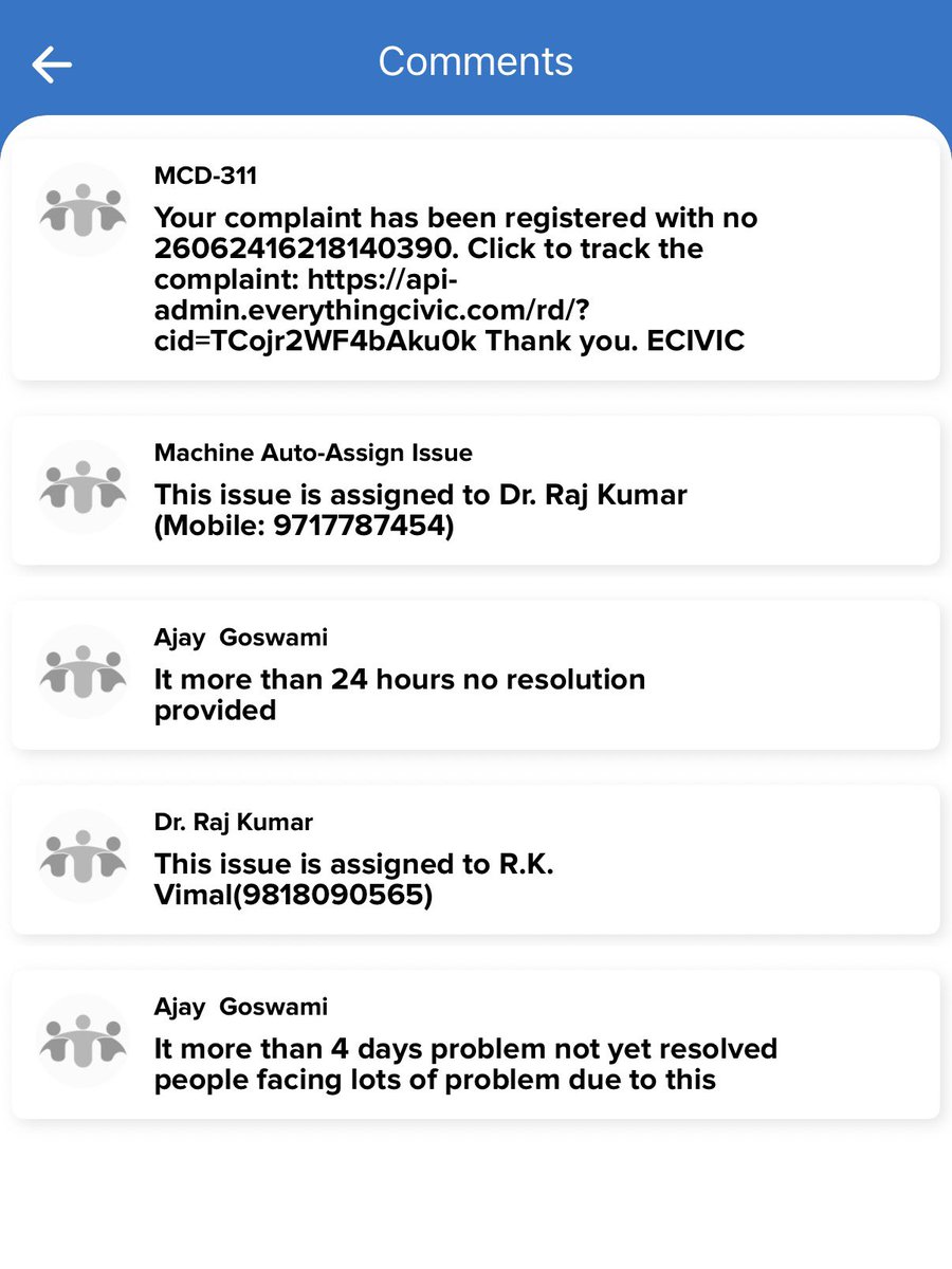 Goswamiajay02's tweet photo. @gupta_rekha @PMOIndia @narendramodi @HMOIndia @AmitShah @NitinNabin @BJP4India @BJP4Delhi @gupta_rekha Respected Ma’am
Appreciate your initiative but sorry to say whenever complaint logged concern person pass it to other one 
No visit no inspection just transfer to one another please look into it &amp; closed the complaints make OTP based system to close case @MCD_Delhi https://t.co/bIlrTfjGbG