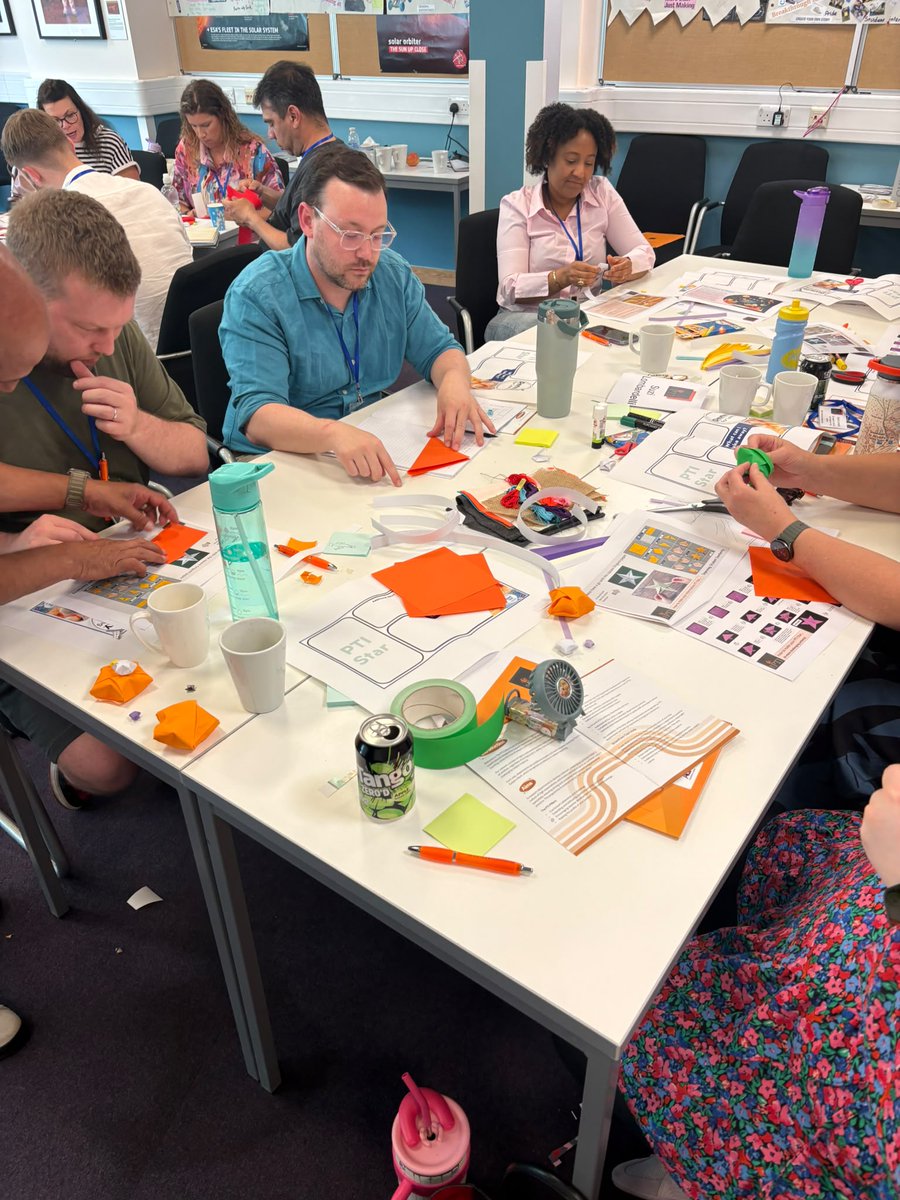 PTIEducation's tweet photo. 💡Our biggest ever Design & Technology Enrichment Residential took place this weekend!

We welcomed D&T teachers from across the country to the National STEM Learning Centre in York for two days of learning, collaboration and inspiration.

Here, participants are taking part in a dexterity workshop🪡

A huge thank you to players of @PostcodeLottery for supporting The PTI and helping us inspire teachers!