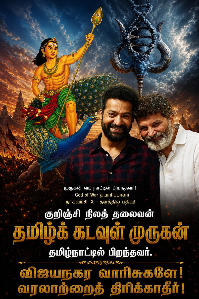 kathirnilava's tweet photo. முருகன் வடநாட்டில் 
 பிறந்தவர்!

- ஆந்திரா படத் தயாரிப்பாளர் நாகவம்சி.

வட நாட்டில் பிறக்காத,
வட நாட்டினரால் வணங்கப்படாத,
ஏன் தமிழ்நாட்டைத் தவிர, ஏனைய தென்னகத்தில்கூட வணங்கப்படாத கடவுள்தான் முருகன்.

ஆரியக் கூட்டத்தின்
 வழிவந்த விஜயநகர வாரிசுகளே வரலாற்றைத் திரிக்காதீர்கள்! https://t.co/dT9PpvLnMP