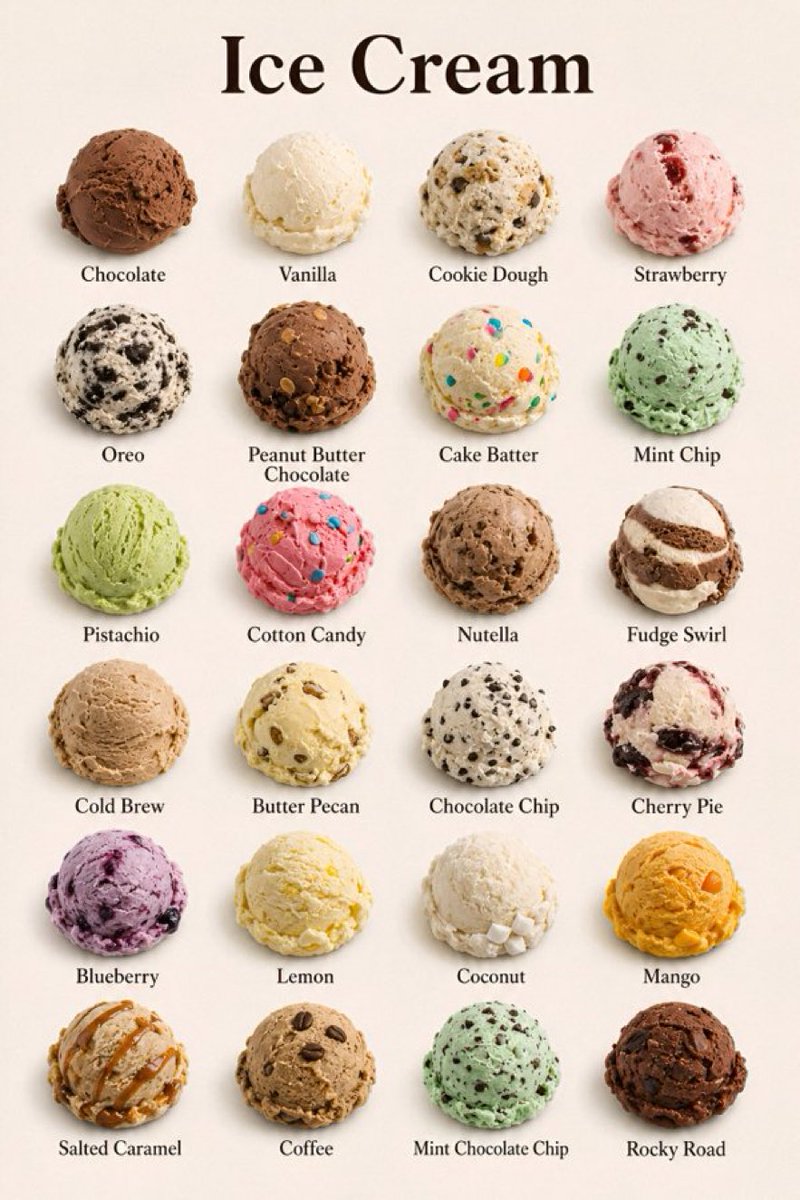 lunecrumbss's tweet photo. pick your top 3 flavors 🍦 https://t.co/wePmq1TWKj