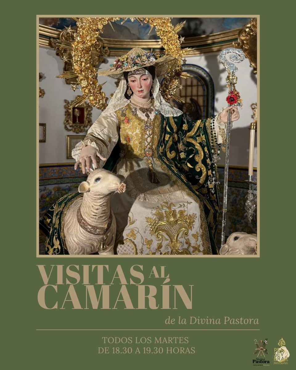 DivinaPastora's tweet photo. 👒 Visitas al camarín de la #PastoraCoronada 

🗓️ Todos los martes
🕡 De 18.30 a 19.30 horas

La Patrona de Capuchinos te espera. #PazYBien https://t.co/imkqYlNIrQ