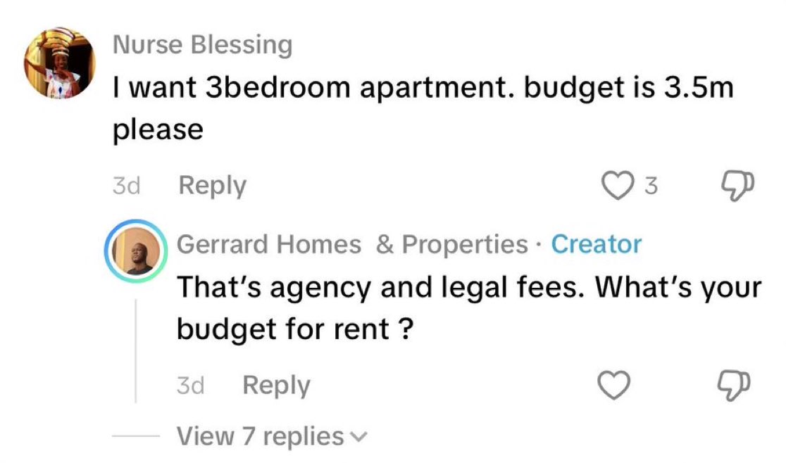 Postsubman's tweet photo. - Shocking conversation between a House seeker and a Lagos agent. https://t.co/Gv6bTK0Imm