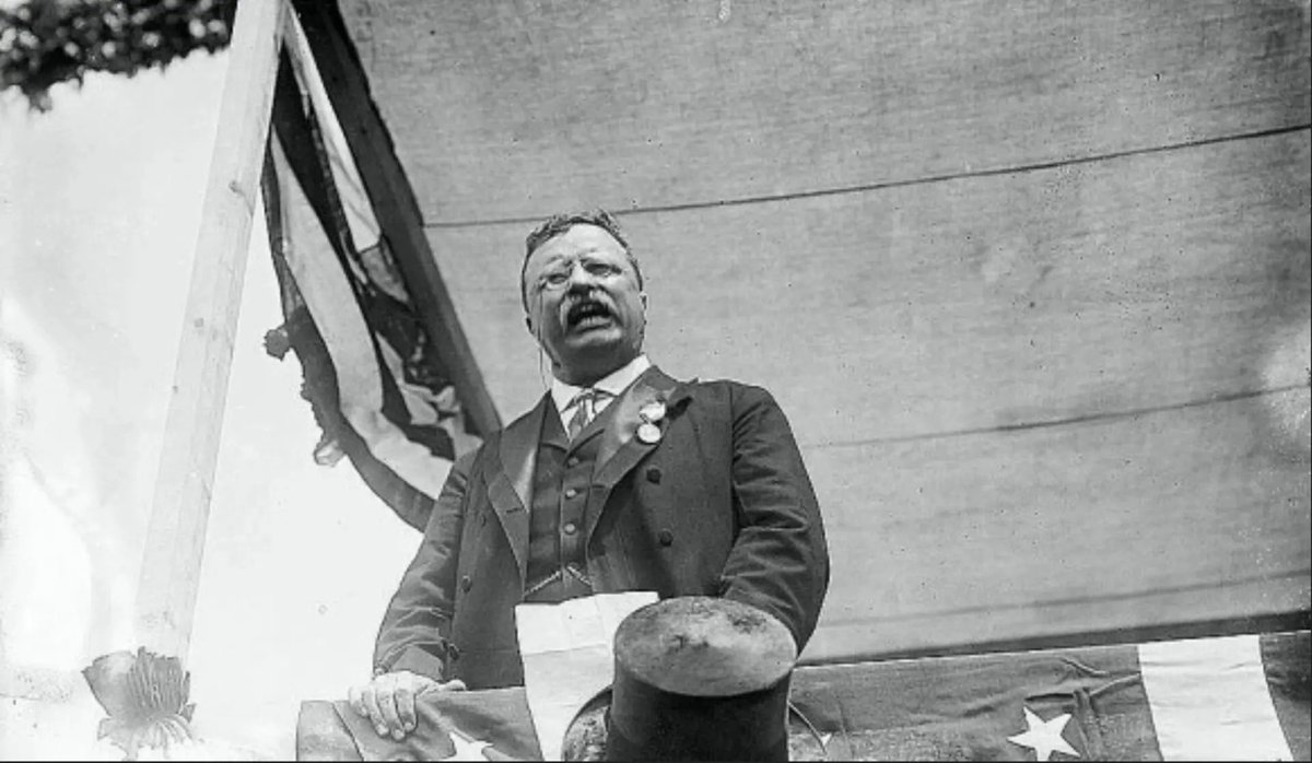 nnausa_'s tweet photo. "Our country—this great Republic—means nothing unless it means the triumph of a real democracy, the triumph of popular government, and, in the long run, of an economic system under which each man shall be guaranteed the opportunity to show the best that there is in him."
— Theodore Roosevelt, Osawatomie Speech, 1910
