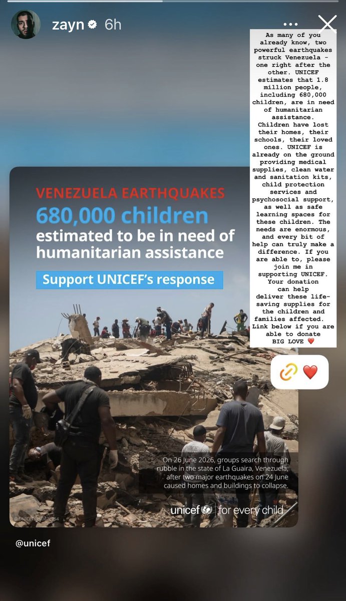 landpalestine's tweet photo. Zayn Malik Always on the right side of history 

He expressed his support for the Venezuelan people and called for support  to those affected by the devastating earthquake that struck Venezuela https://t.co/V2dgRp9mHF