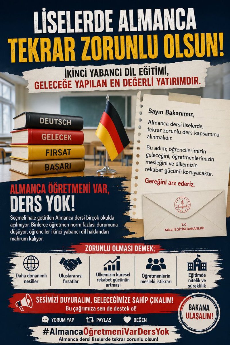 nalan_kc73790's tweet photo. #AlmancaÖğretmeniVarDersYok 
@tcmeb @meb_ogm @cengizmete @EgitimBirSen  lütfen sesimizi duyun https://t.co/zkykAI5oqE