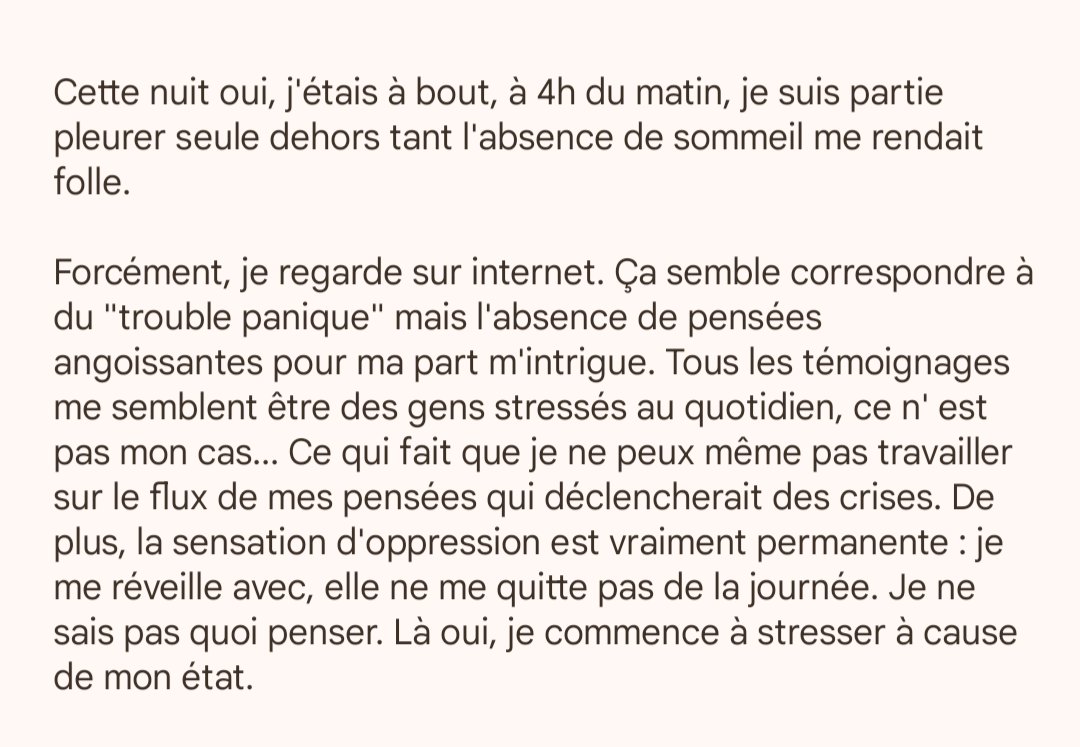 JulieBNeige's tweet photo. Bon je reviens ici en désespoir de cause parce que le corps médical de par chez moi n'est pas capable de m'apporter de réponses autres que me mettre sous antidépresseurs en me demandant d'arrêter l'allaitement (même ma sage femme trouve ça idiot) alors que je ne suis pas dépressive ou en soupçonnant des choses sur mon quotidien qui ne sont pas vraies (surmenage, dépression p partum ou autres). Je m'explique, ça va être un peu long, c'est pour faire le tableau complet mais par pitié, partagez à des gens qui pourraient potentiellement m'aider ou ont traversé la même chose parce que là je commence VRAIMENT à aller mal et je ne sais pas comment régler ça rapidement. Je vous poste en photo le pavé ça sera plus simple.

SVP : trolls et autres commentaires du genre, essayez de vous retenir de commenter. Je suis très fatiguée, même lire m'est difficile, ne polluez pas cette demande d'aide, merci 🙏🏻