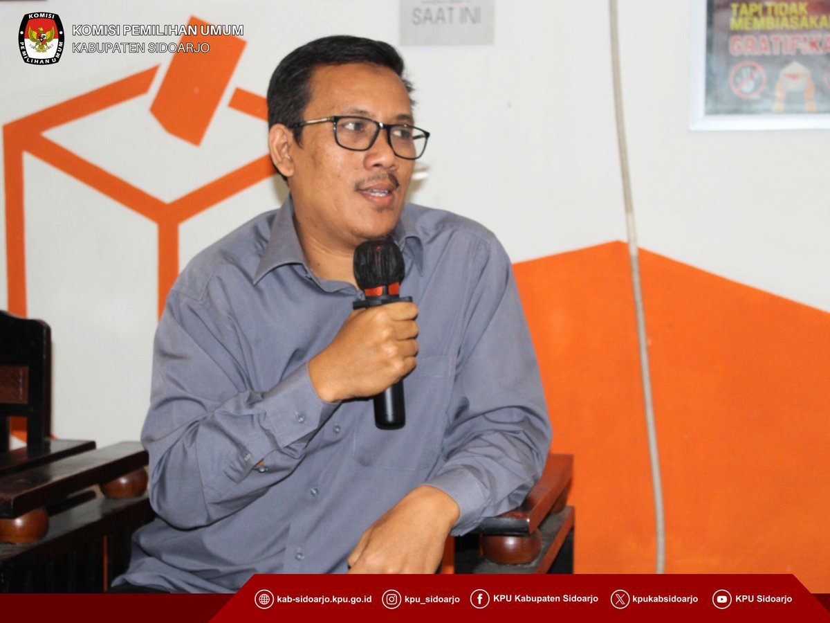 kpukabsidoarjo's tweet photo. Halo #TemanPemilih π
Dalam semangat #SelasaCeria, Komisi Pemilihan Umum Kabupaten Sidoarjo (KPU Sidoarjo) melaksanakan kegiatan FOKUS PAGI (Forum Kumpul dan Sharing Program, Aspirasi, Gagasan, dan Inspiratif) pada Selasa, 30 Juni 2026 yang bertempat di Ruang CafeU KPU Kabupaten https://t.co/nycYI5MnMb