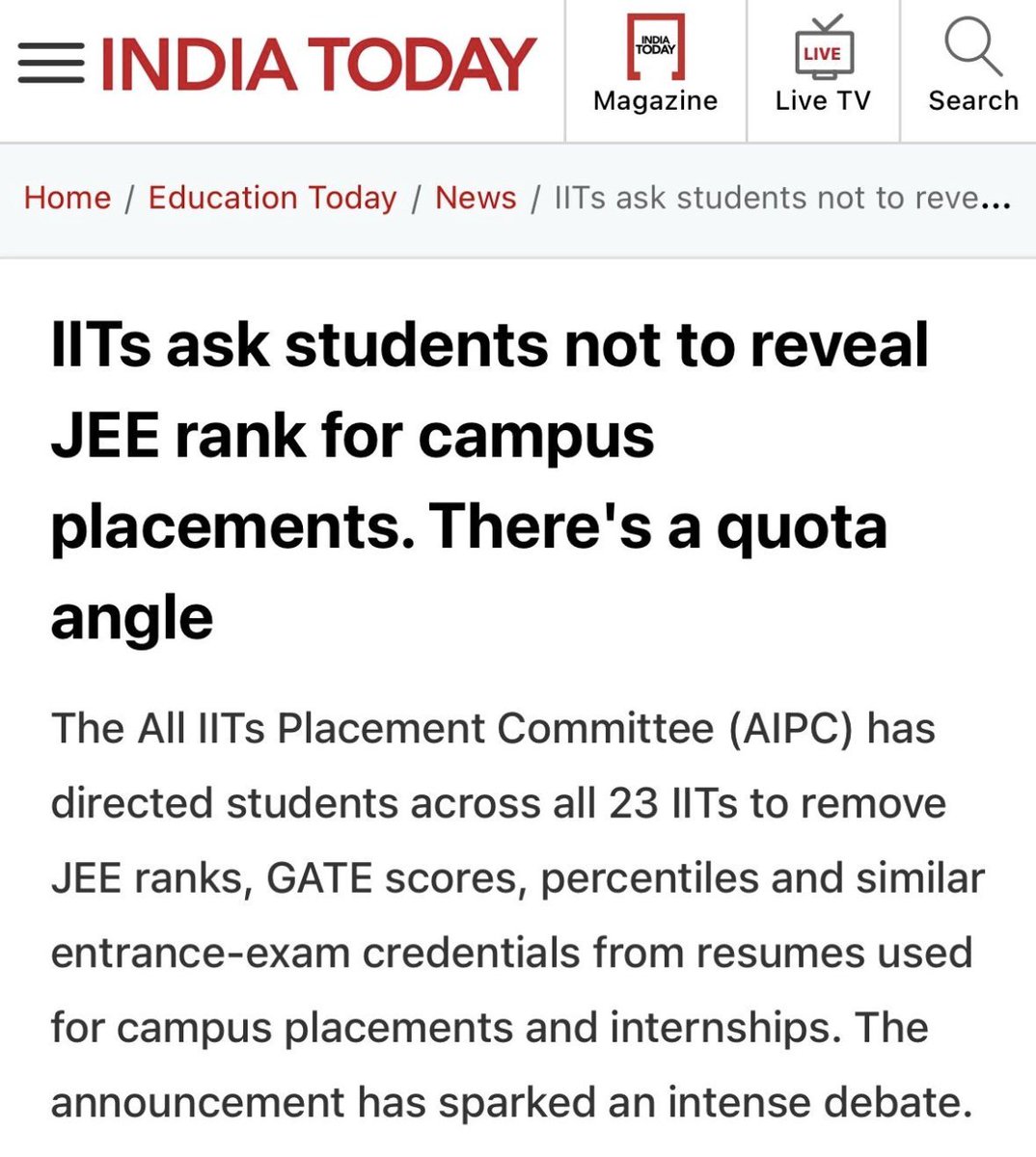 neha_laldas's tweet photo. India is the only country where you are asked to hide your "merit"!! https://t.co/QBlrCqNHgk