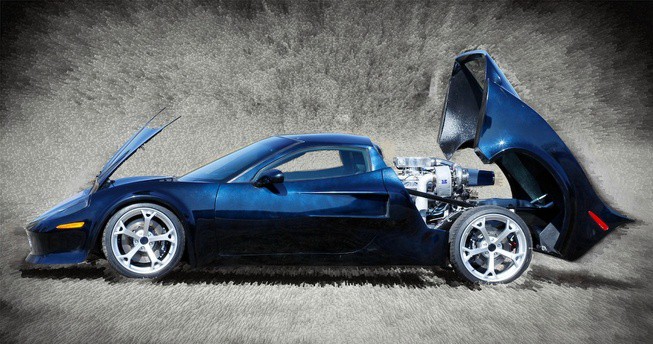 LeXXXusGucci's tweet photo. Alessi AR-1なるアメリカのスーパーカー…らしいけど、コルベット譲りの心臓らしくGT40とC6を混ぜたようなアグレッシブなデザインでこりゃケツもそうなるだろうって期待させておいて唐突にそのへんのトラックかトレーラー用の汎用テールくっつけたようなやる気ないケツが現れるの予想外すぎるだろ https://t.co/DYMXQItvvN