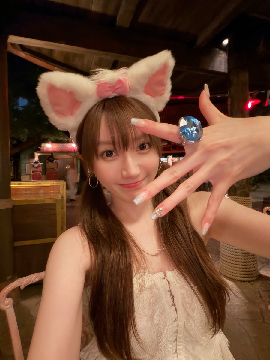ディズニーランド🐭🎀 カチューシャはマリーちゃん キラキラリングは