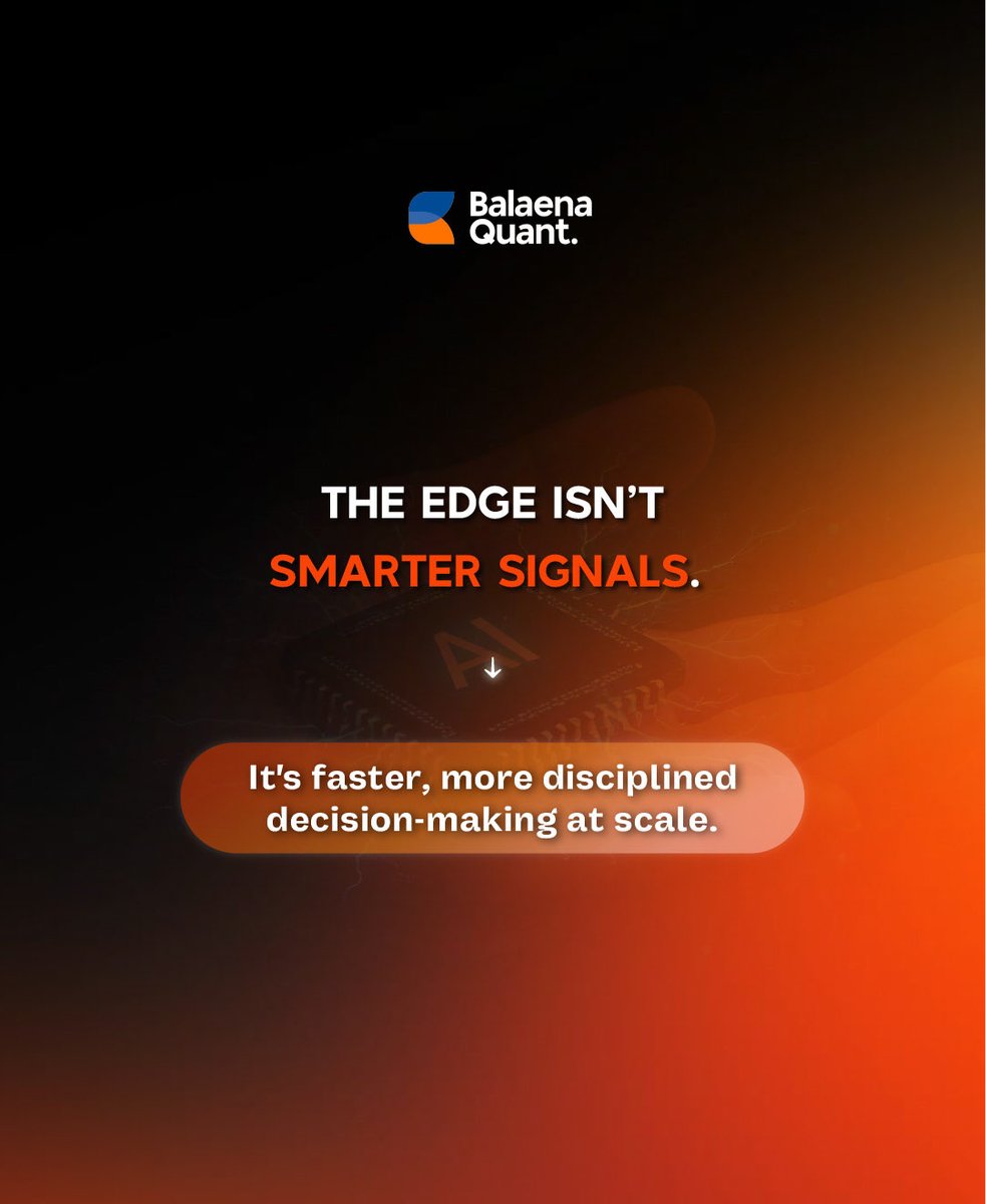 Balaena_Quant's tweet photo. The firms that won weren't running smarter models. They were running tighter systems. 

📊 Follow @balaena_quant to build research infrastructure that actually holds. https://t.co/1QCtDGSWcY