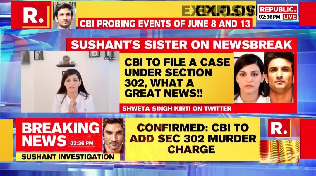 Yasmin2186's tweet photo. Who stopped the CBI from imposing Section 302 in the SSR case? 
@narendramodi @HMOIndia 

Why was the CBI stopped from taking First Step Towards Justice4SSR and arresting the murderers? Shame on  @BJP4India @PMOIndia @Dev_Fadnavis for blocking justice and protecting the guilty.
#JusticeForSushantSinghRajput