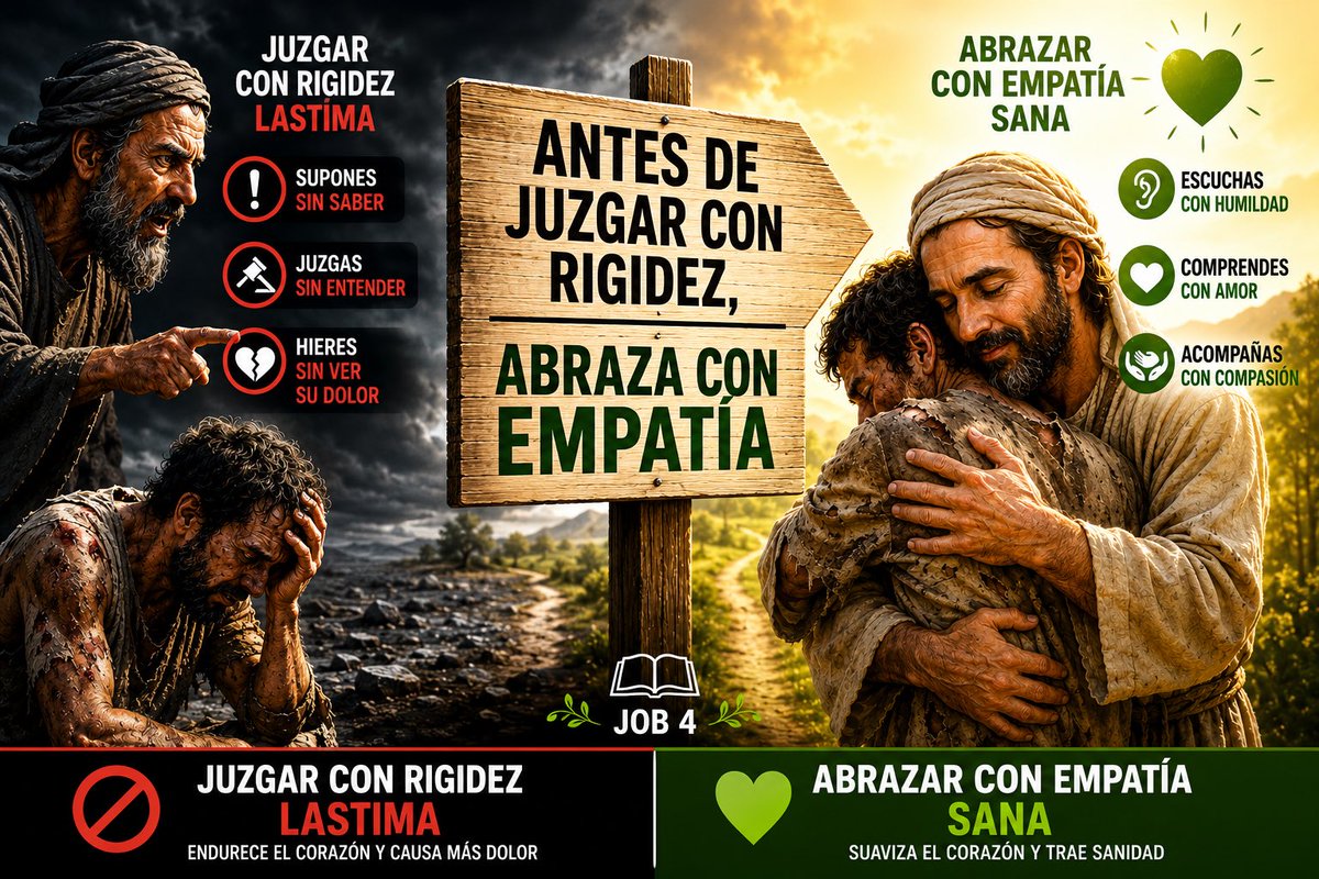brunoraso's tweet photo. Los que sufren no necesitan una explicación intelectual de su dolor o un discurso corrector, necesitan una presencia silenciosa, compasiva y libre de juicios. Antes de juzgar con rigidez abrazar con empatía. #Job4 #rpSp
👉 https://t.co/eLcO6TpZkU (imagen IA) https://t.co/4KYmM3G9IJ