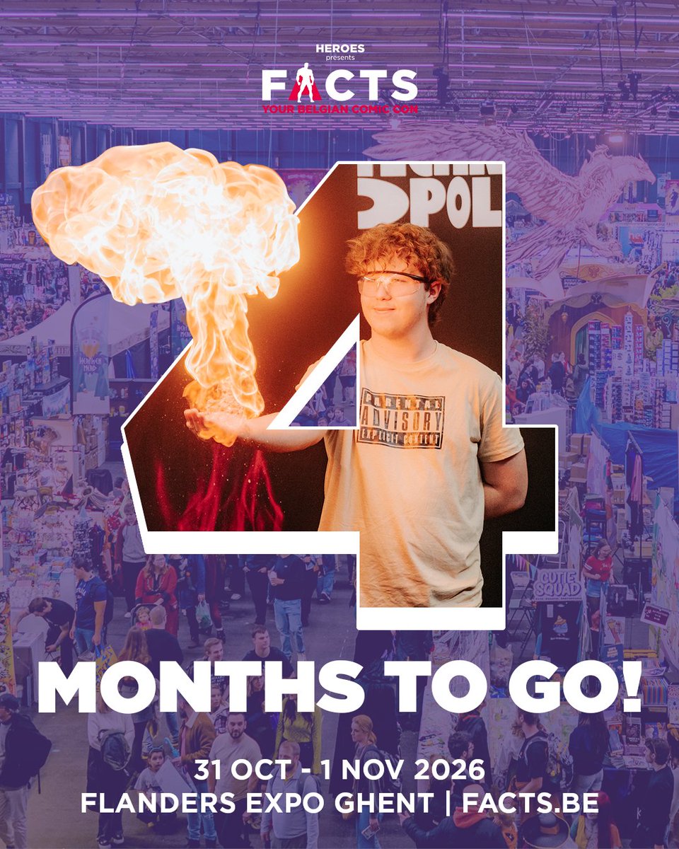 FACTSConvention's tweet photo. Four months to go until FACTS Fall 2026, on October 31st &amp; November 1st, in Flanders Expo, Ghent!
Tickets now available via https://t.co/W6PqRHWDyt!
-----
What is your number 1 wish for this edition? Let us know in the comments! https://t.co/FVIIAUTuUF