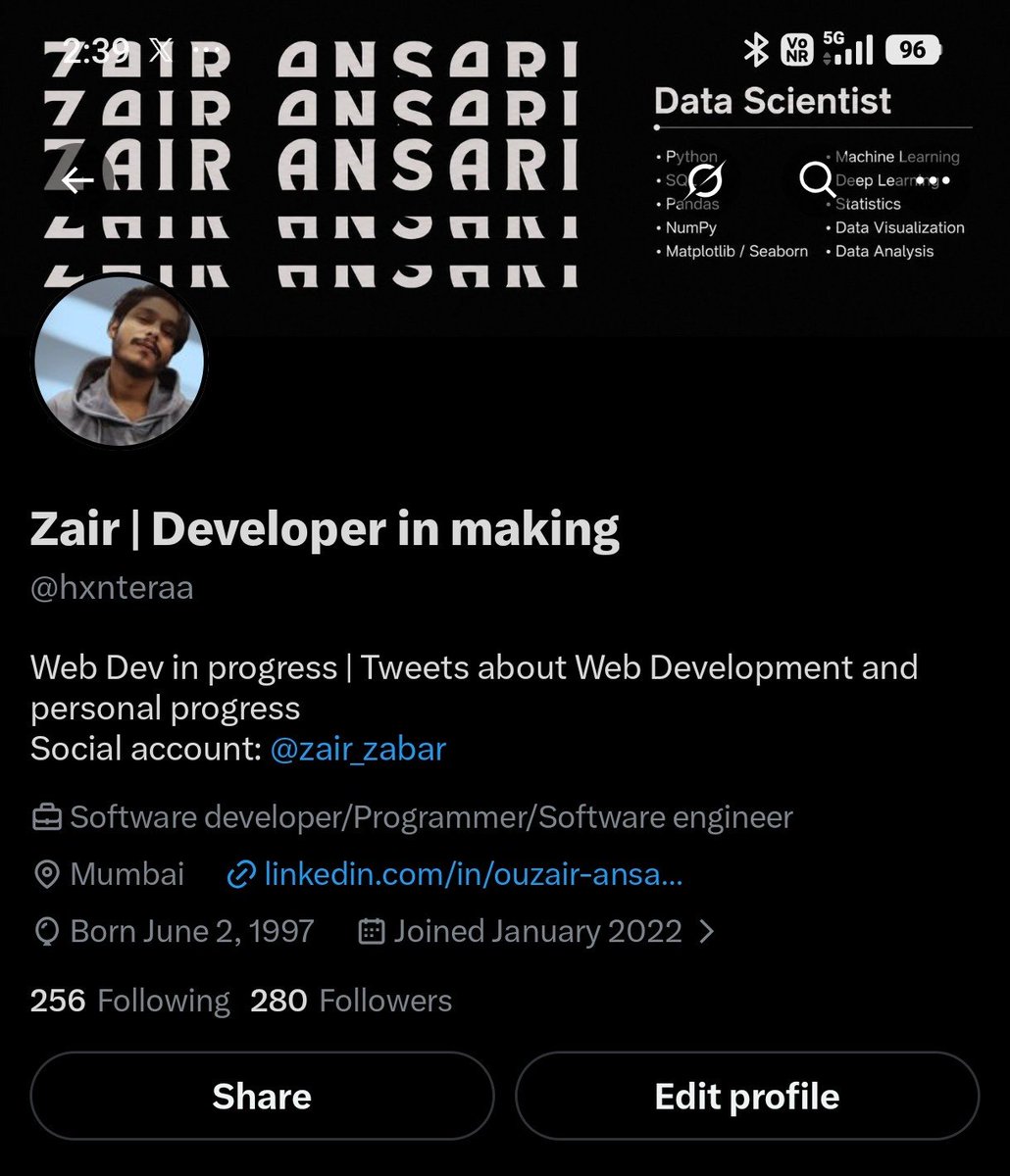 Zair | Developer in making tweet media