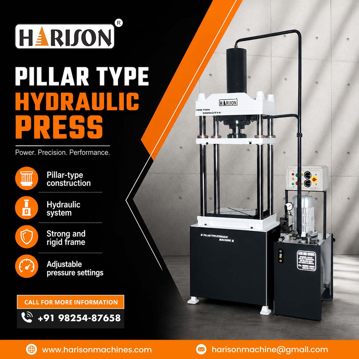harisonmachines's tweet photo. Boost your production with #PillarTypeHydraulicPress designed for high precision, strength, and reliable performance. Ideal for demanding industrial applications.
https://t.co/aYElYNvsrn https://t.co/9TegJhdSZy