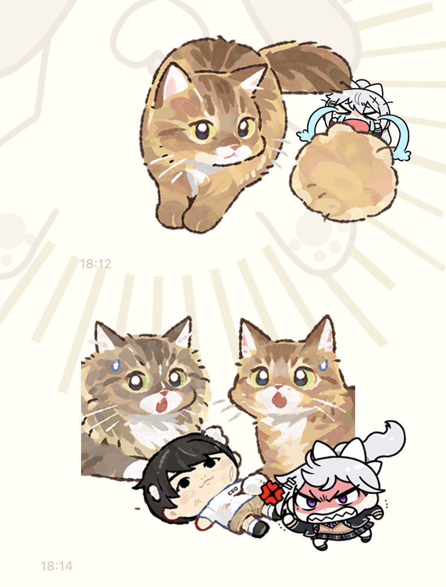 Suna_tea's tweet photo. でろーんさん（本人）のスタンプと
組み合わせるとめっちゃ遊べて楽しい https://t.co/8tXen7cwyi