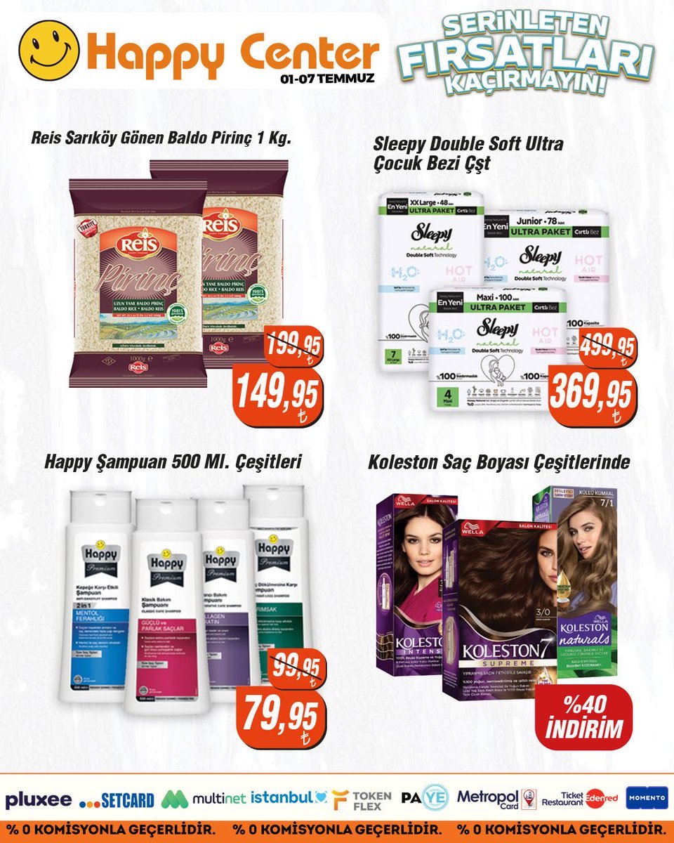 HappyCenterr's tweet photo. Kaçırılmayacak Süper Fiyat Sizleri Bekliyor. Mağazalarımıza Bekleriz. Mutlu Alışverişler Dileriz. 💥💥💥

#happycenter #alisveris #indirim #sepet #kampanya https://t.co/U9P1yWPtf8