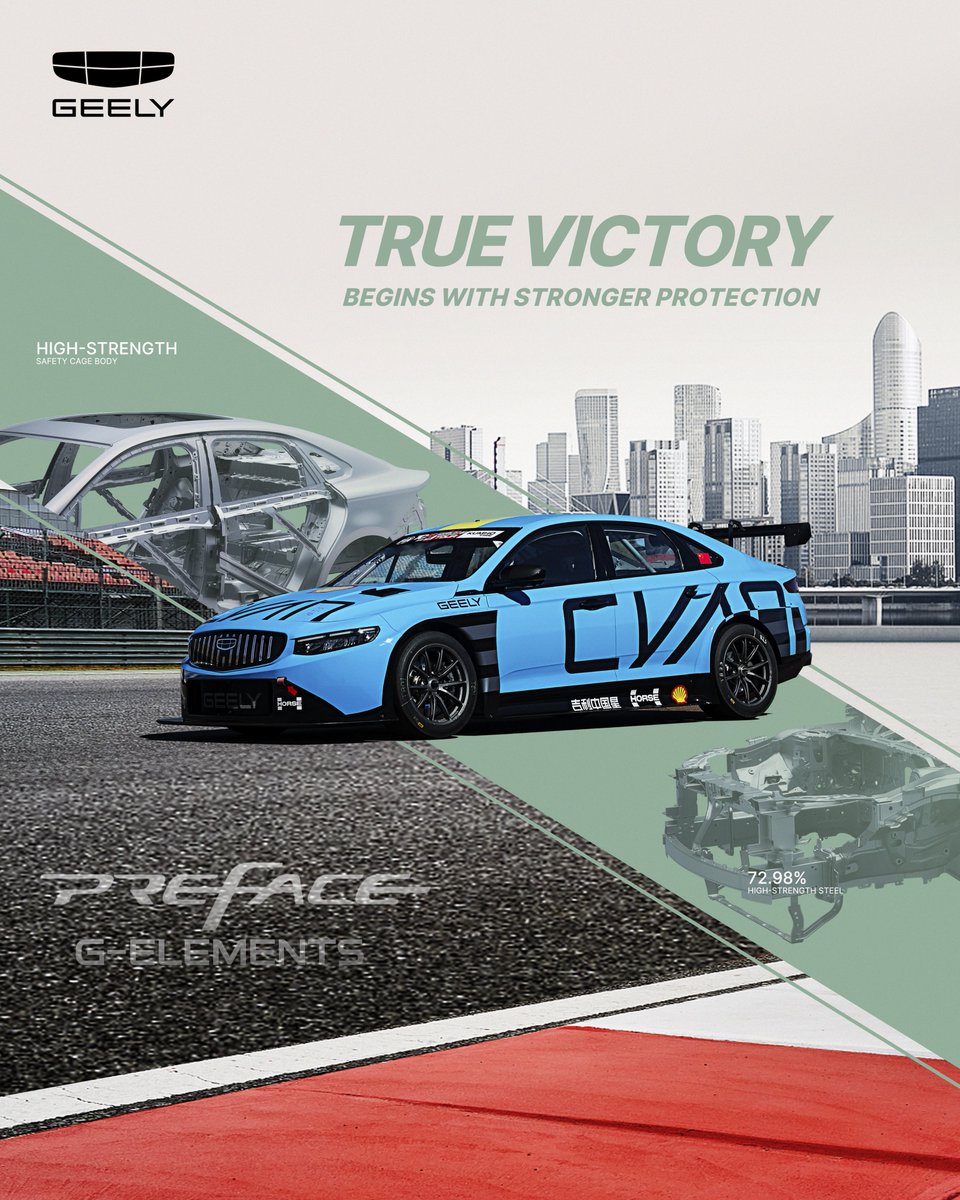 GeelyAutoGlobal's tweet photo. Why Geely Preface? β G-Guard: Solid from Within
True victory begins with stronger protection.
Built to stay steady, mile after mile.
#GeelyAuto #SeeTheWorldInFull #GeelyPreface https://t.co/FRfH5KzRyB