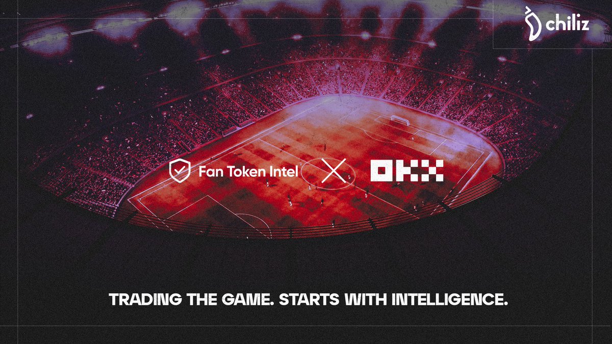 Chiliz's tweet photo. 𝐈𝐍𝐓𝐄𝐆𝐑𝐀𝐓𝐈𝐎𝐍: OKX AI x FanTokenIntel

@FanTokenIntel, the MCP built for match-driven @FanTokens™ intelligence, is now live on the @OKX AI Agent Marketplace.

https://t.co/ByeTaoODHH is an agentic marketplace where AI agents discover, hire, and pay each other on-chain.

FanTokenIntel provides a dedicated intelligence layer for Fan Token™ markets, bringing together football, market, and on-chain data through a single MCP.

Here's everything AI Agents can do with it. 👇