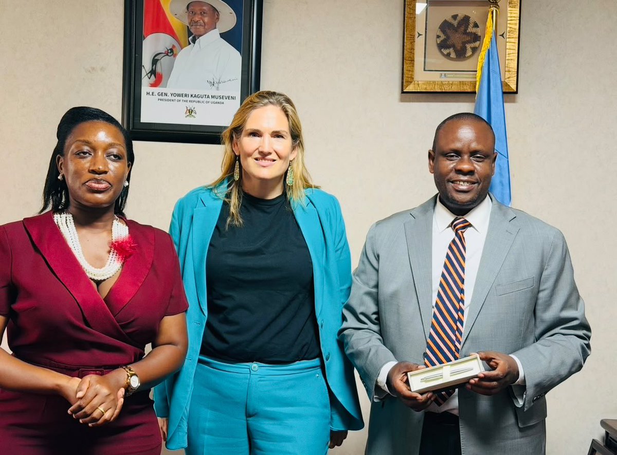 BalaamBarugahar's tweet photo. This afternoon, together with the Hon. Minister of State for Local Government, Hon. @JustineNameere , I had the pleasure of meeting the outgoing Ambassador of the Kingdom of the @NLinUganda , H.E. Frederieke Quispel, who paid us a farewell courtesy call.

Ambassador Quispel will be greatly missed and fondly remembered as a true friend of Uganda. Throughout her tenure, she played a vital role in promoting investment opportunities in our country and was a strong champion of Uganda’s agricultural transformation, sustainable development, and the strengthening of Uganda–Netherlands relations.

On behalf of the Government of Uganda, I thanked Her Excellency for her dedicated service, unwavering partnership, and valuable contribution to our country’s development. We wish her every success in her future endeavors and look forward to continued cooperation between Uganda and the Kingdom of the Netherlands.